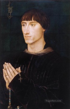  Philippe Oil Painting - Portrait Diptych of Philippe de Croy right wing Rogier van der Weyden